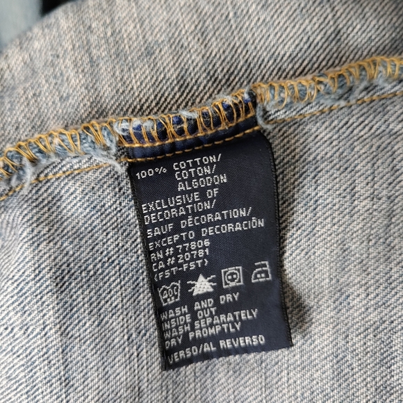 Vintage Tommy Hilfiger Trucker Jean Jacket Size Large Blue Denim - Picture 15 of 15